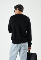 TOMMY JEANS Maglione FLAG LOGO CREWNECK nero da uomo<BR/> DM0DM23413 BDS TOMMY JEANS 