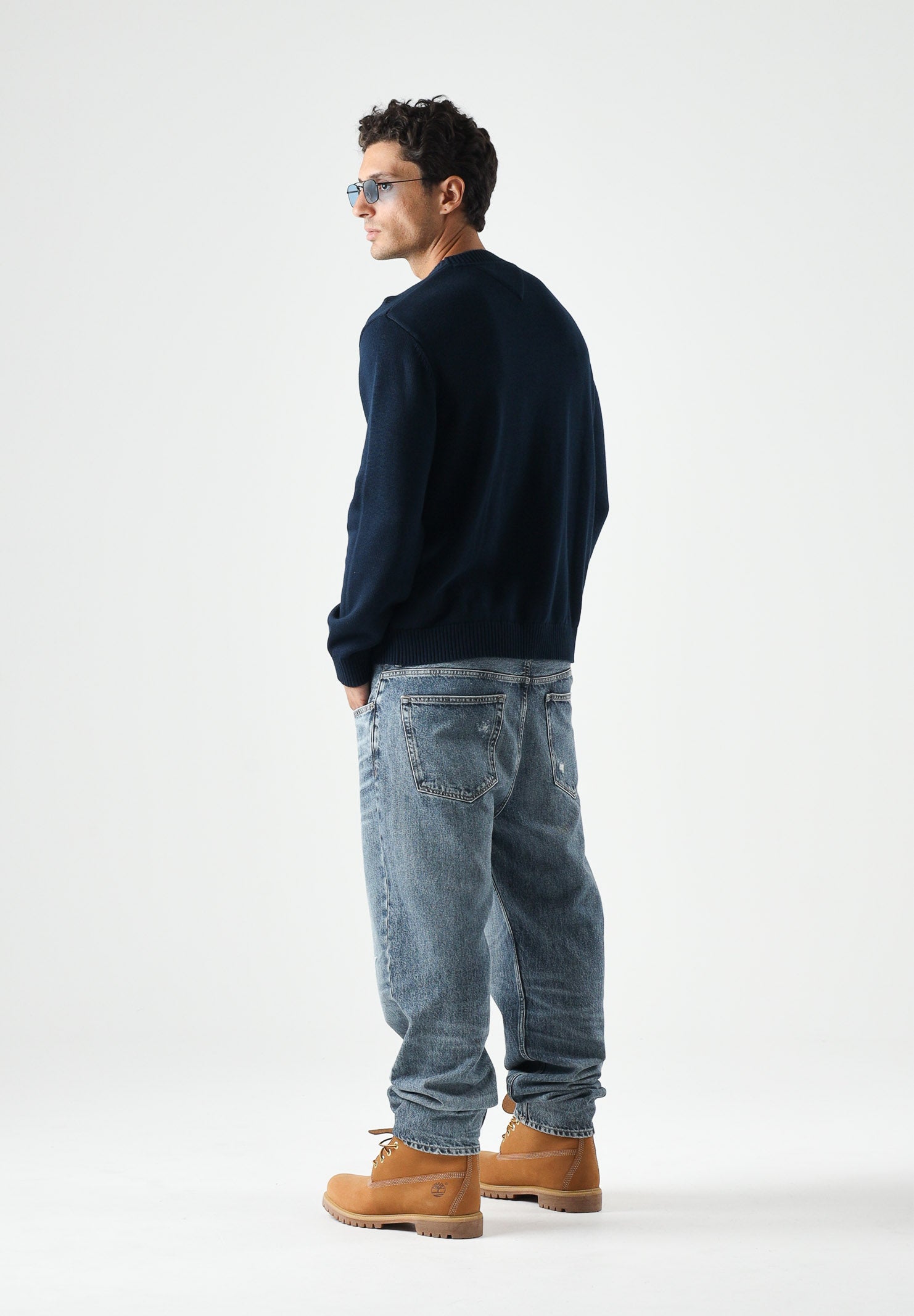 TOMMY JEANS Maglione girocoll Dark Night Navy, blu scuro da uomo DM0DM23413 C1G TOMMY JEANS 