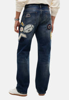 TOMMY JEANS Jeans OTIS STRAIGHT MULTI-LOGO  Denim Dark blu scuro per uomo e donna DM0DM23460 1BK TOMMY JEANS 