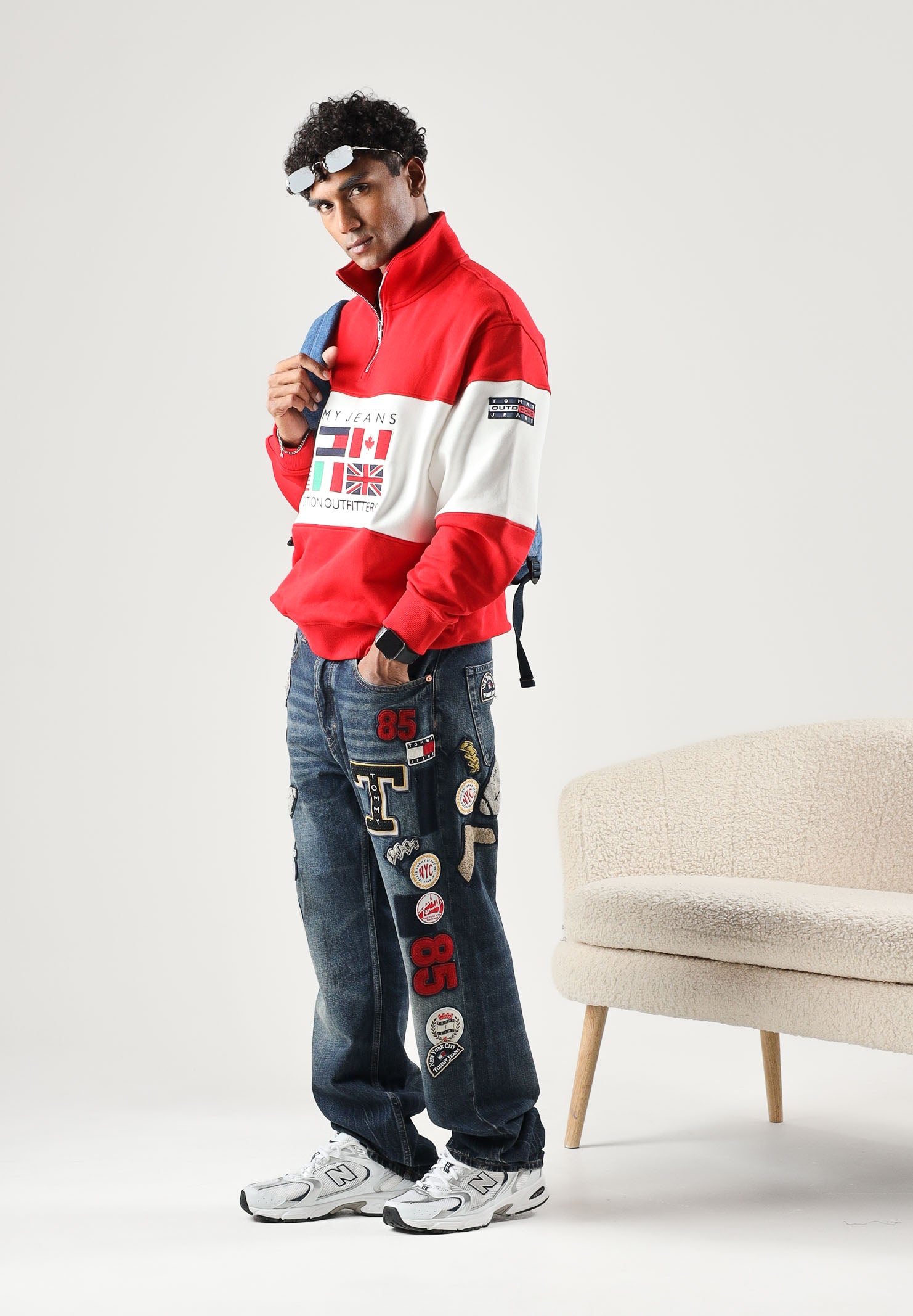 TOMMY JEANS Jeans OTIS STRAIGHT MULTI-LOGO  Denim Dark blu scuro per uomo e donna DM0DM23460 1BK TOMMY JEANS 