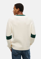 TOMMY JEANS Maglione REG NEW CLASSICS crema e verde per uomo e donna DM0DM23567 AEF TOMMY JEANS 