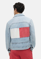 TOMMY JEANS Giubbotto Giacca RYAN in denim color basic blu da uomo<BR/> DM0DM23657 1AB TOMMY JEANS 