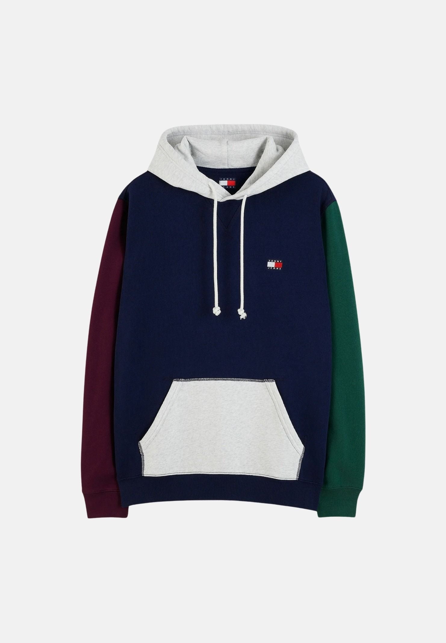 TOMMY JEANS Felpa con cappuccio BADGE COLOUR-BLOCKED  blu navy per uomo e donna DM0DM23737 C1G TOMMY JEANS 