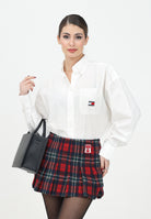 TOMMY JEANS Camicia a manica lunga bianca da donna dal taglio over DW0DW19357 YBL TOMMY JEANS 
