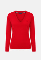 TOMMY JEANS Maglia Essential con scollo a V Amaryllis Red rosso donna. DW0DW19888 XK9 TOMMY JEANS 