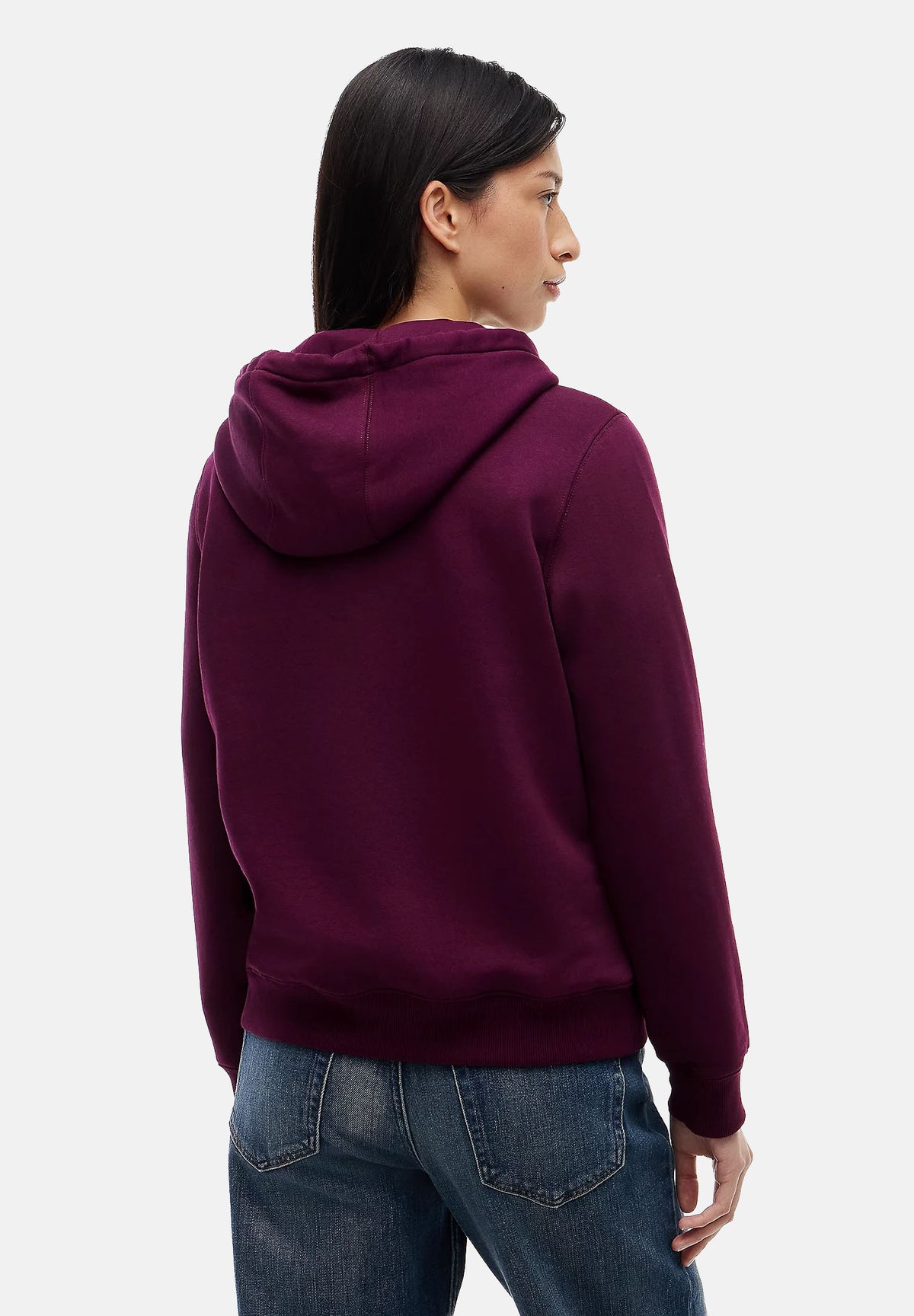 TOMMY JEANS Felpa con cappuccio bordeaux da donna rifinita da logo DW0DW19958 V11 TOMMY JEANS 