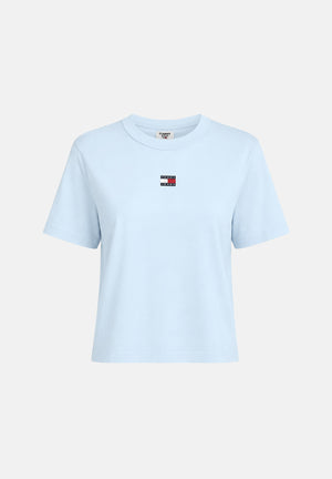 TOMMY JEANS t-shirt Tommy Badge Boxy Crew Neck T-Shirt celeste azzurro da  donna. DW0DW22202 C1R TOMMY JEANS 