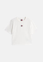 TOMMY JEANS t-shirt Tommy Badge Boxy Crew Neck T-Shirt ecru bianco, donna. DW0DW22202 YBL TOMMY JEANS 
