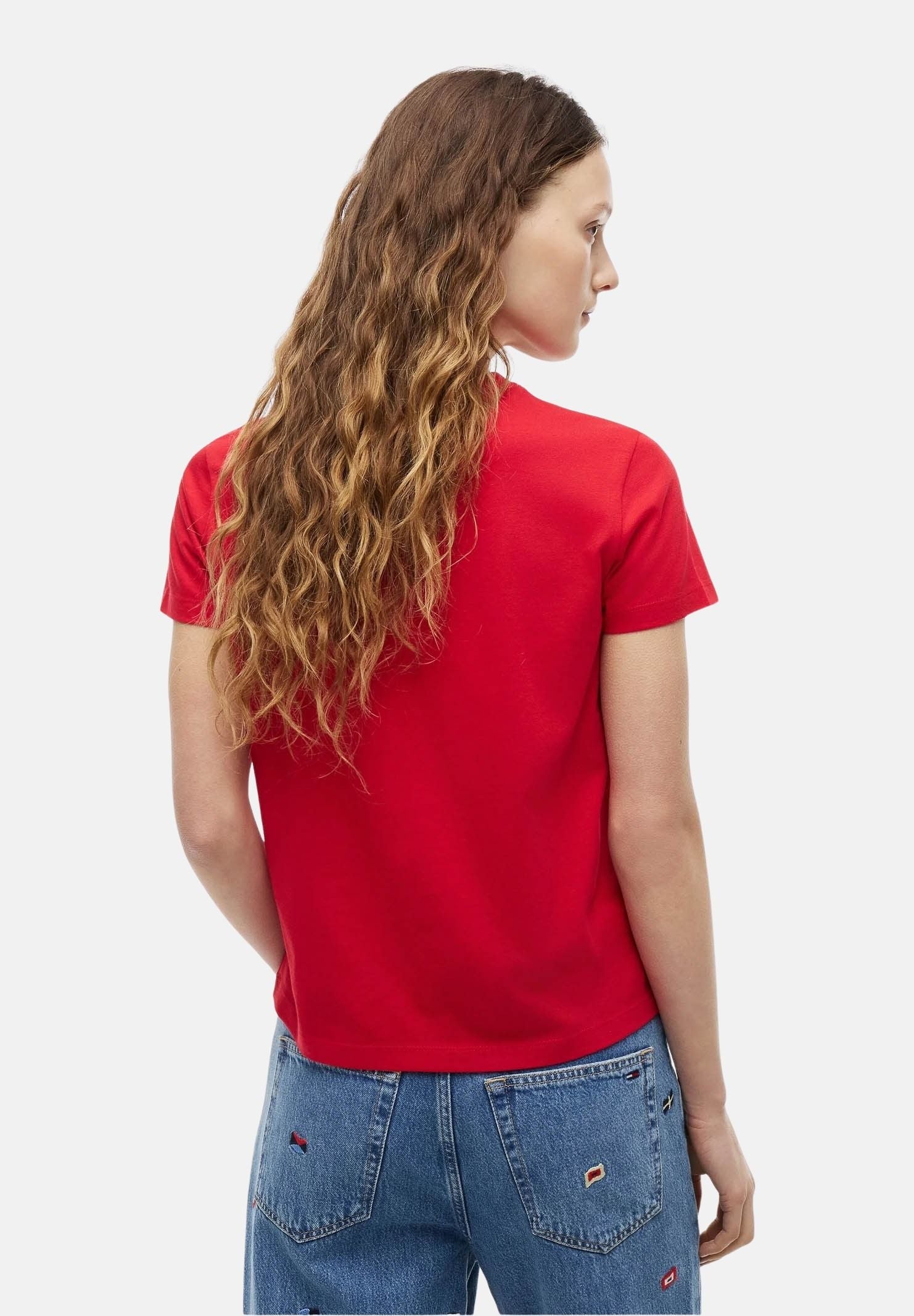 TOMMY JEANS t-shirt Logo Lightweight T-Shirt rosso brand Red Carpet rosso da donna DW0DW22789 XK9 TOMMY JEANS 
