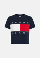 TOMMY JEANS Tt-shirt Tommy Flag T-Shirt colore brand Dark Night Navy blu donna. DW0DW22818 C1G TOMMY JEANS 