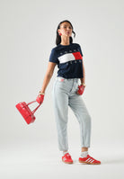 TOMMY JEANS Tt-shirt Tommy Flag T-Shirt colore brand Dark Night Navy blu donna. DW0DW22818 C1G TOMMY JEANS 