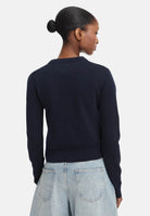 TOMMY JEANS pullover girocollo Tommy Flag Dark Night Navy blu navy donna. DW0DW22930 C1G TOMMY JEANS 