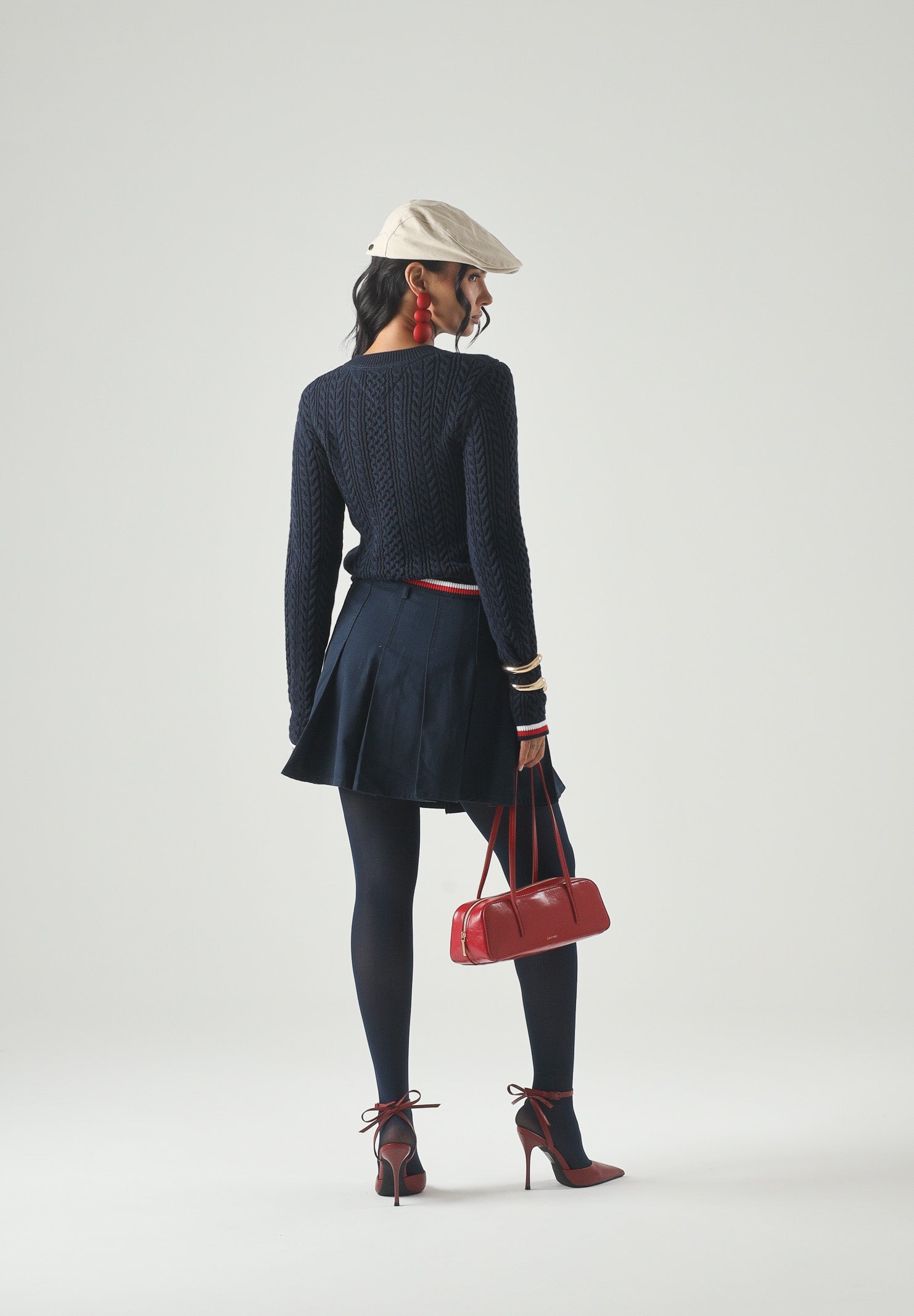 TOMMY JEANS pullover girocollo TJW RWB Tipping Sweater Dark Night Navy blu navy donna. DW0DW22933 C1G TOMMY JEANS 