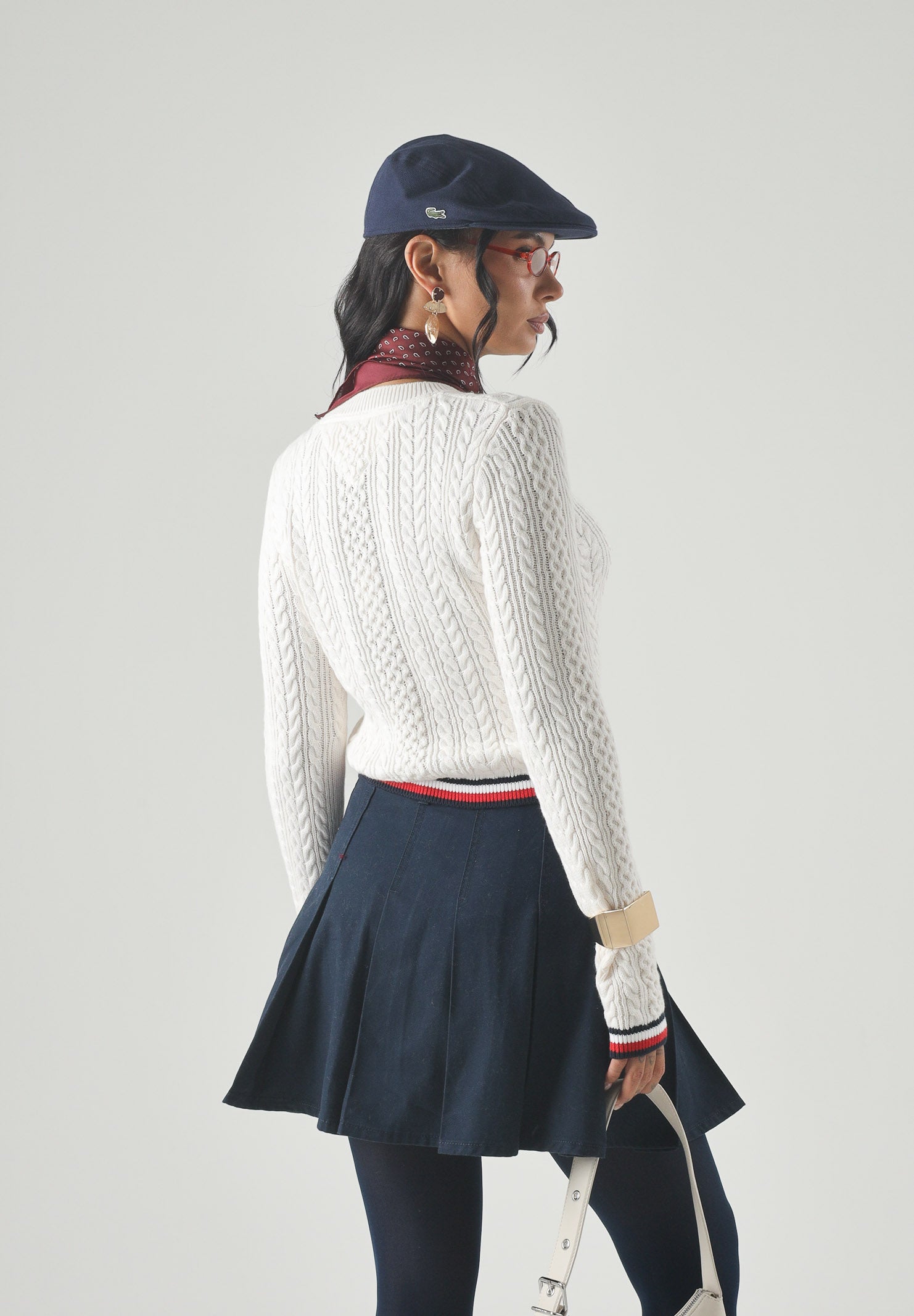 TOMMY JEANS pullover girocollo TJW RWB Tipping Sweater Ancient White bianco donna. DW0DW22933 YBH TOMMY JEANS 