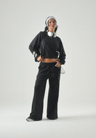 TOMMY JEANS pantaloni da tuta TJW Wide Leg Sweatpant Black nero donna. DW0DW22951 BDS TOMMY JEANS 