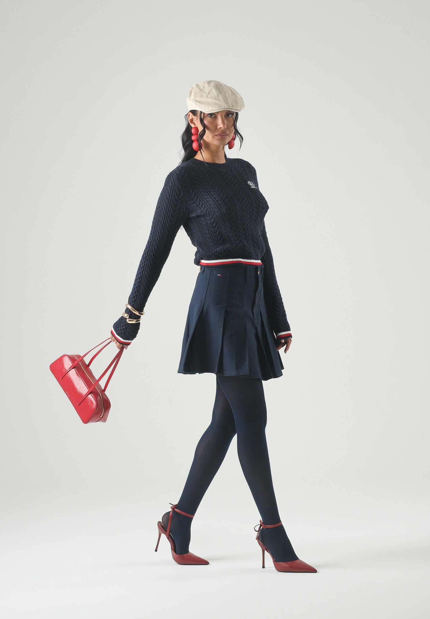 TOMMY JEANS minigonna a pieghe Short Skirt Dark Night Navy blu donna DW0DW23149 C1G TOMMY JEANS 