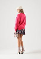 TOMMY JEANS Gonna corta PLEATED TWILL MINI SKIRT multicolore bordeaux rosa e blu navy da donna DW0DW23441 0MH TOMMY JEANS 