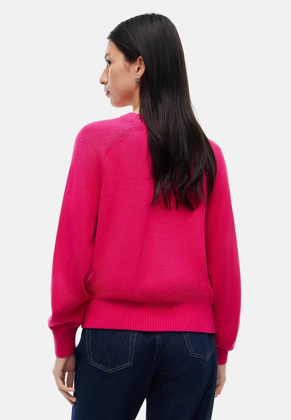TOMMY JEANS Maglione girocollo FLAG CREW NECK JUMPER bright ceri-fucsia acceso da donna DW0DW23450 T1K TOMMY JEANS 