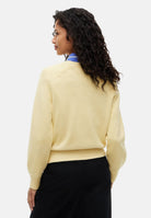 TOMMY JEANS Maglione girocollo FLAG CREW NECK JUMPER giallo crema da donna DW0DW23450 ZF9 TOMMY JEANS 