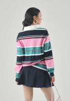 TOMMY JEANS Polo manica lunga multicolor da donna <BR/> DW0DW23483 0D2 TOMMY JEANS 