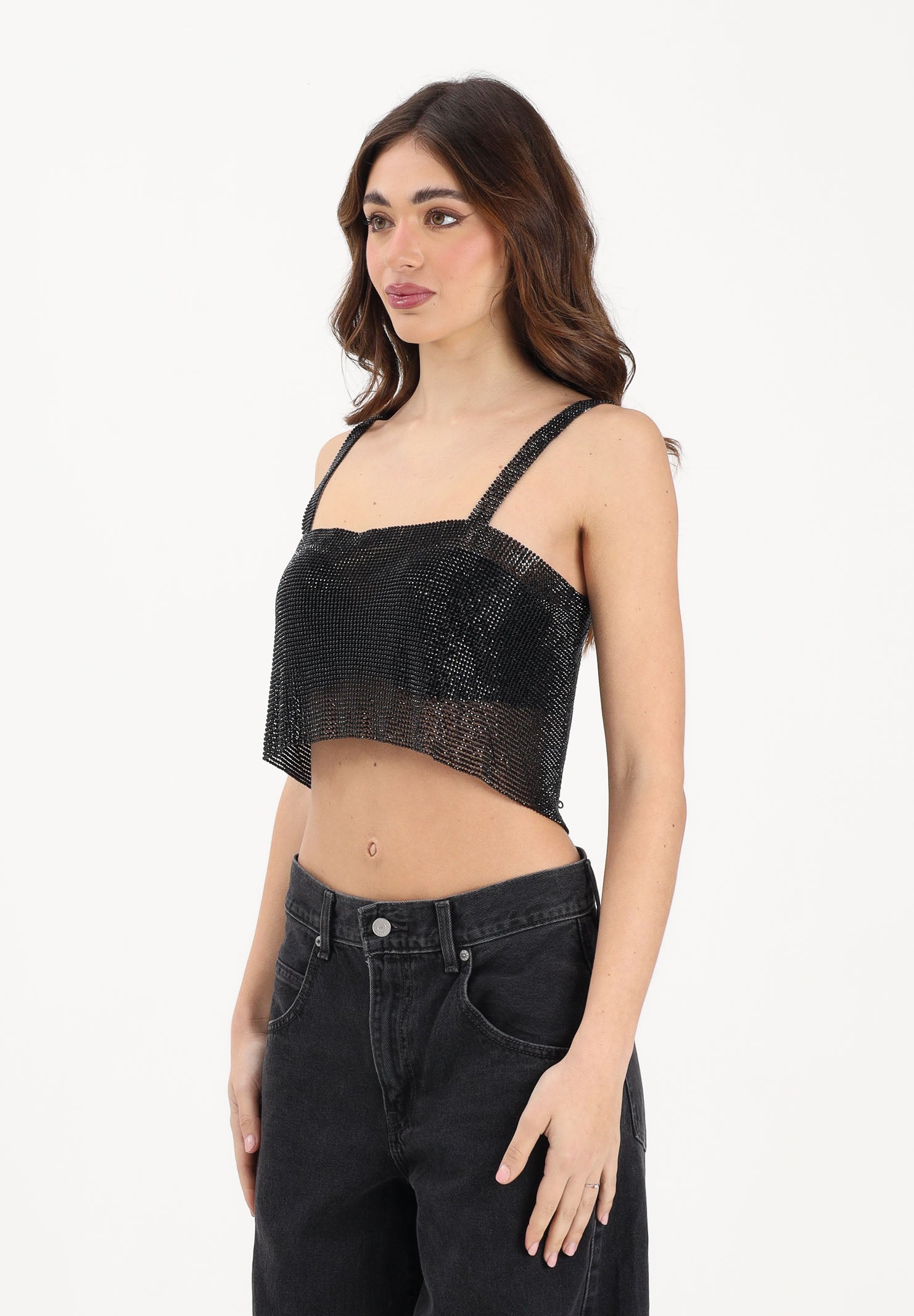 TWENTY FOURHAITCH Top elegante New Cetus nero da donna A0121NER62P NE TWENTY FOURHAITCH 