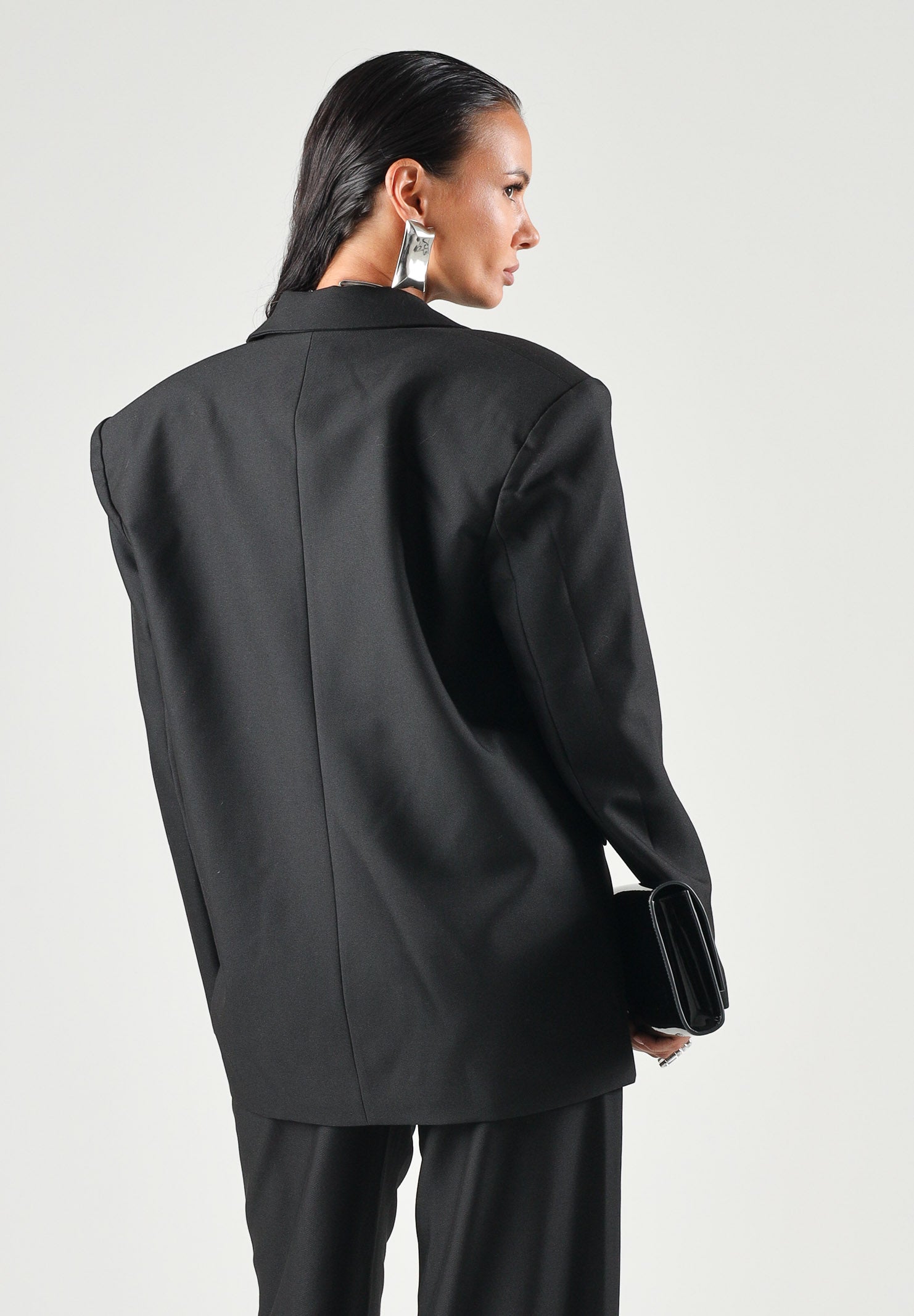 TWENTY FOURHAITCH Giacca- blazer doppiopetto nero da donna con revers in raso coordinati A0203NER62A . TWENTY FOURHAITCH 