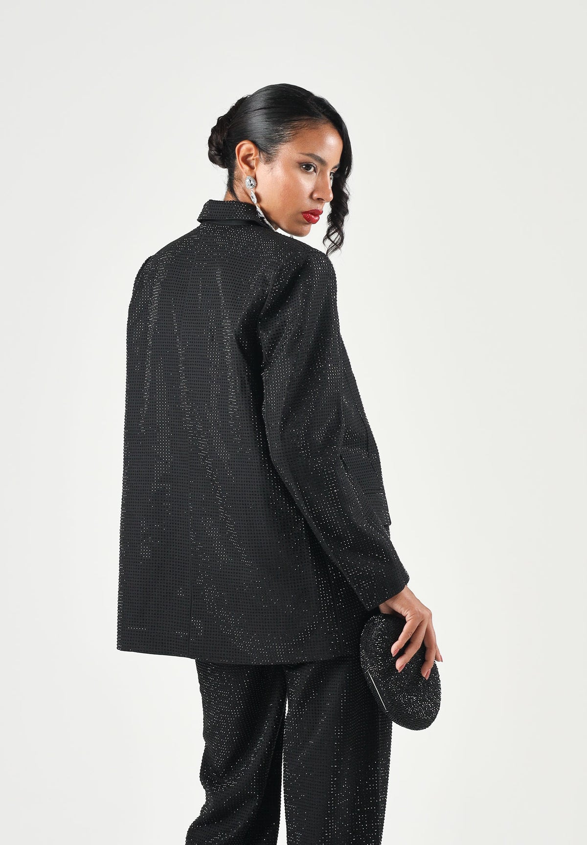 TWENTY FOURHAITCH Giacca- Blazer nera da donna con applicazioni luminose A0204NER62A . TWENTY FOURHAITCH 