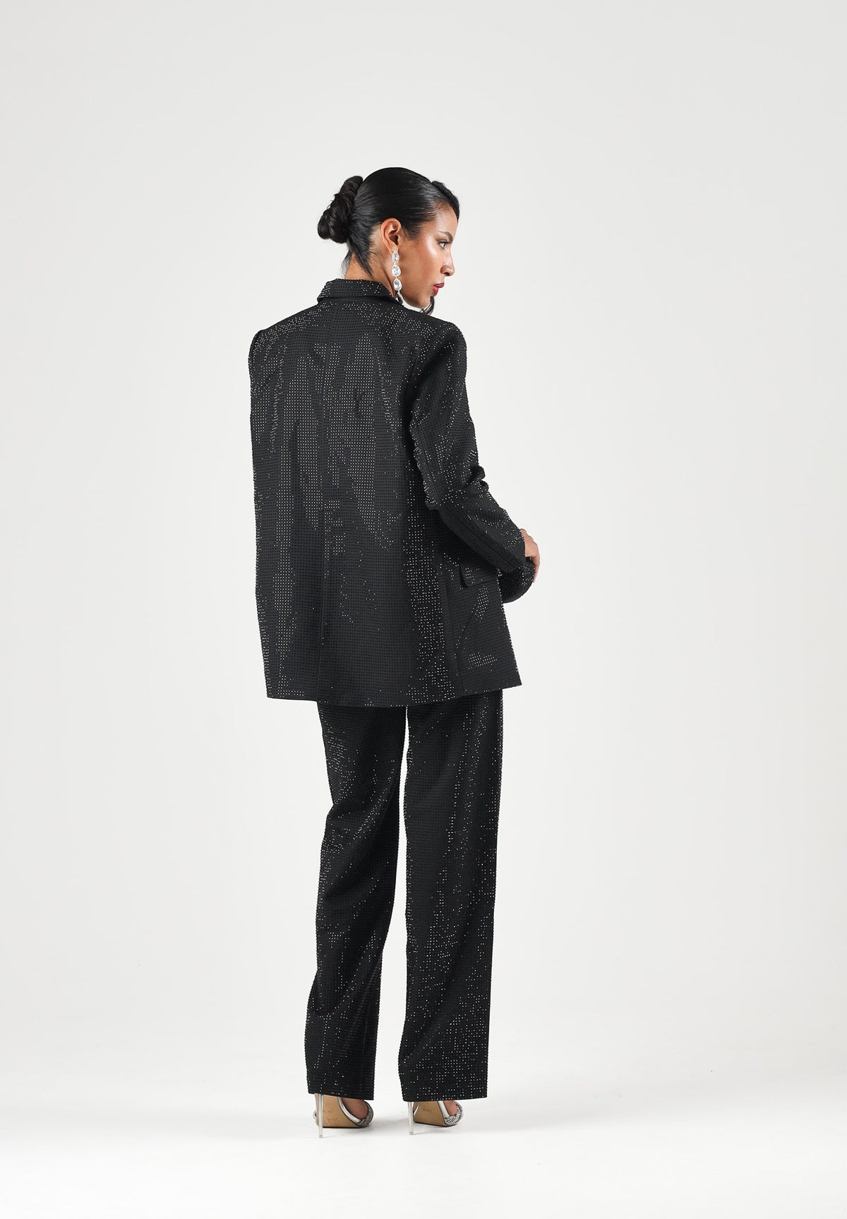 TWENTY FOURHAITCH Giacca- Blazer nera da donna con applicazioni luminose A0204NER62A . TWENTY FOURHAITCH 