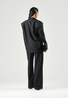 TWENTY FOURHAITCH Pantaloni PALAZZO TROUSERS nero da donna con gamba ampie e pieghe frontali. A0230NER62A . TWENTY FOURHAITCH 
