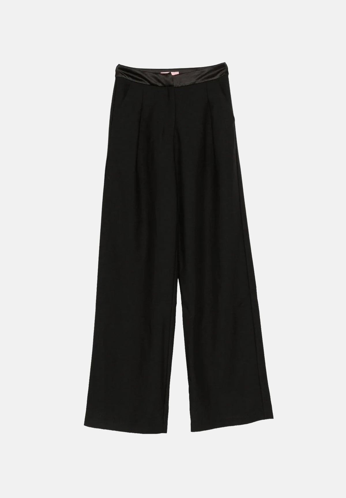 TWENTY FOURHAITCH Pantaloni PALAZZO TROUSERS neri da donna con gamba ampie e pieghe frontali. A0230NER62A . TWENTY FOURHAITCH 
