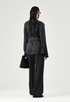 TWENTY FOURHAITCH Pantaloni palazzo neri da donna con vita elasticizzata e tessuto fluido A200NER 62A . TWENTY FOURHAITCH 