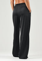 TWENTY FOURHAITCH Pantaloni palazzo neri da donna con vita elasticizzata e tessuto fluido A200NER 62A . TWENTY FOURHAITCH 