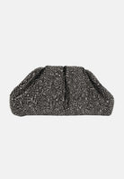 TWENTY FOURHAITCH Pochette nero grigio per donna con design arricciato e chiusura morbida. BAG0002362A . TWENTY FOURHAITCH 
