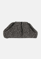 TWENTY FOURHAITCH Pochette nero grigio per donna con design arricciato e chiusura morbida. BAG0002362A . TWENTY FOURHAITCH 