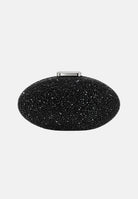 TWENTY FOURHAITCH Pochette a mano nera per donna con elegante finitura tempestata di brillantini e chiusura rigida superiore. BAG06062A . TWENTY FOURHAITCH 