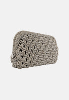 TWENTY FOURHAITCH Pochette argento per donna con lavorazione intrecciata e chiusura a scatto. BAG06162A . TWENTY FOURHAITCH 