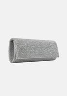 TWENTY FOURHAITCH Pochette a mano argento per donna con superficie glitterata e chiusura a scatto. L4707-1F62A . TWENTY FOURHAITCH 