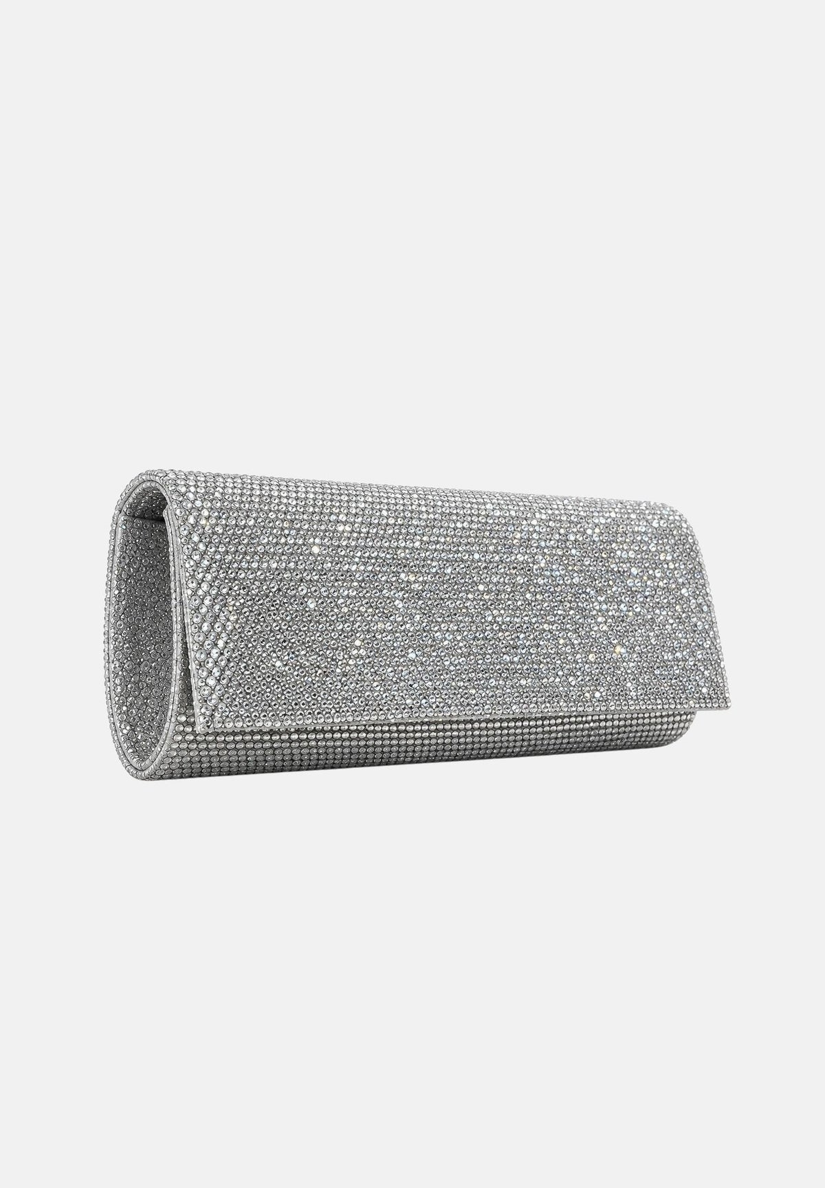 TWENTY FOURHAITCH Pochette a mano argento per donna con superficie glitterata e chiusura a scatto. L4707-1F62A . TWENTY FOURHAITCH 