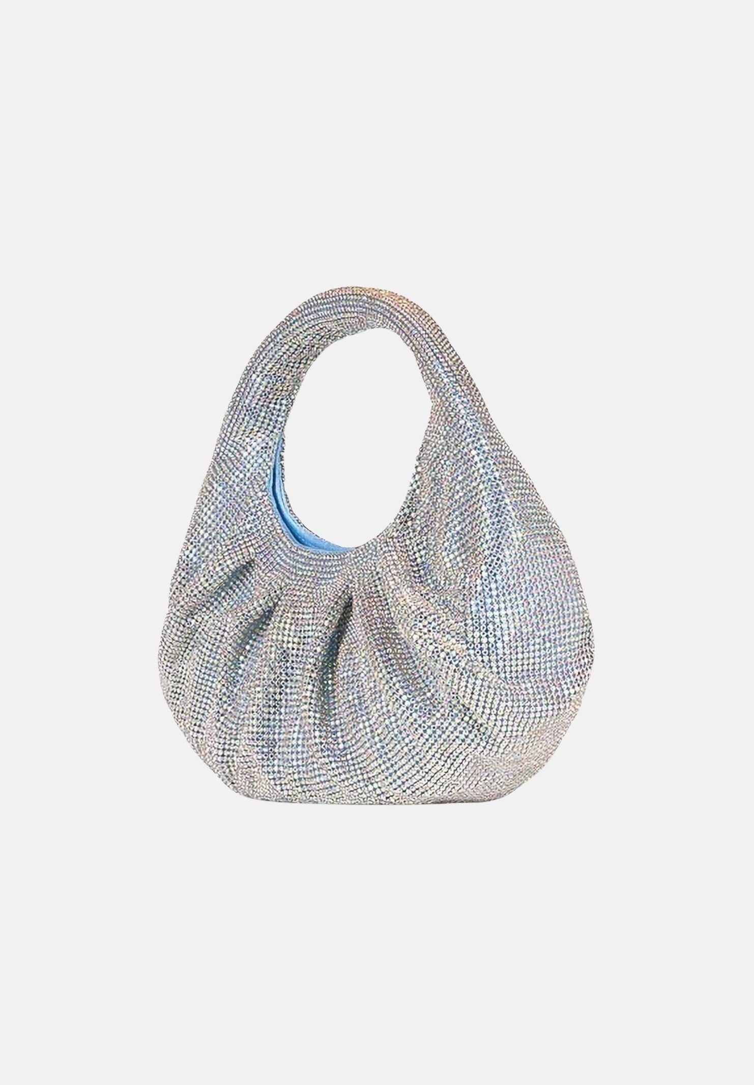 TWENTY FOURHAITCH Borsa a mano argento e polvere da donna con strass LB1006262P PO TWENTY FOURHAITCH 