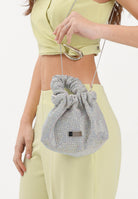 TWENTY FOURHAITCH Borsa a mano argento da donna con strass LB1028162P BOR TWENTY FOURHAITCH 