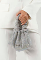 TWENTY FOURHAITCH Borsa a mano argento da donna con strass LB1028162P BOR TWENTY FOURHAITCH 