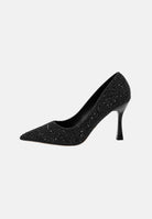 TWENTY FOURHAITCH Décolleté nero per donna con elegante finitura tempestata di brillantini e tacco sottile slanciato. S0224NER62A . TWENTY FOURHAITCH 