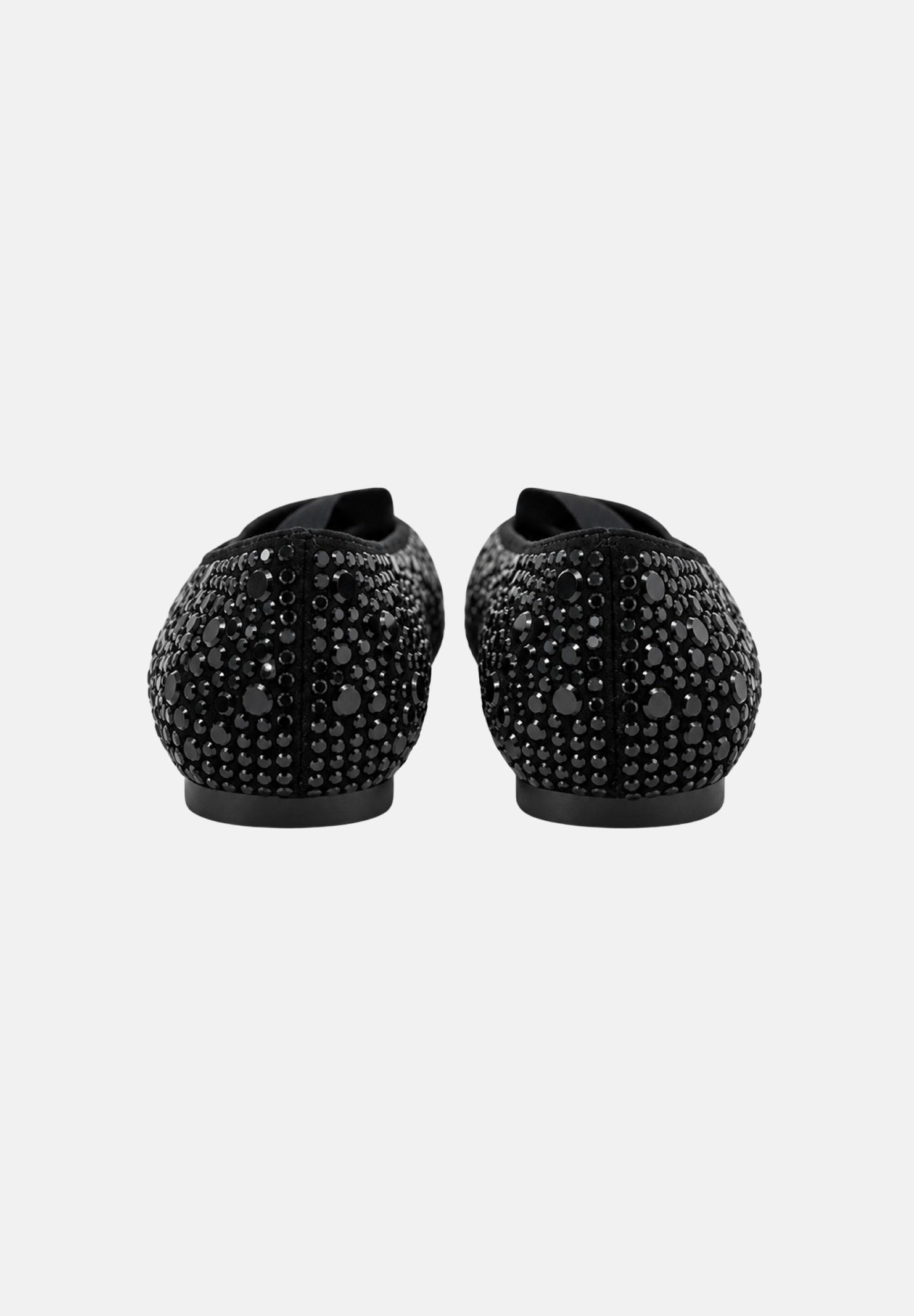 TWENTY FOURHAITCH Ballerine nere per donna con luminoso rivestimento di strass e delicato cinturino elastico decorativo. S0230NER62A . TWENTY FOURHAITCH 