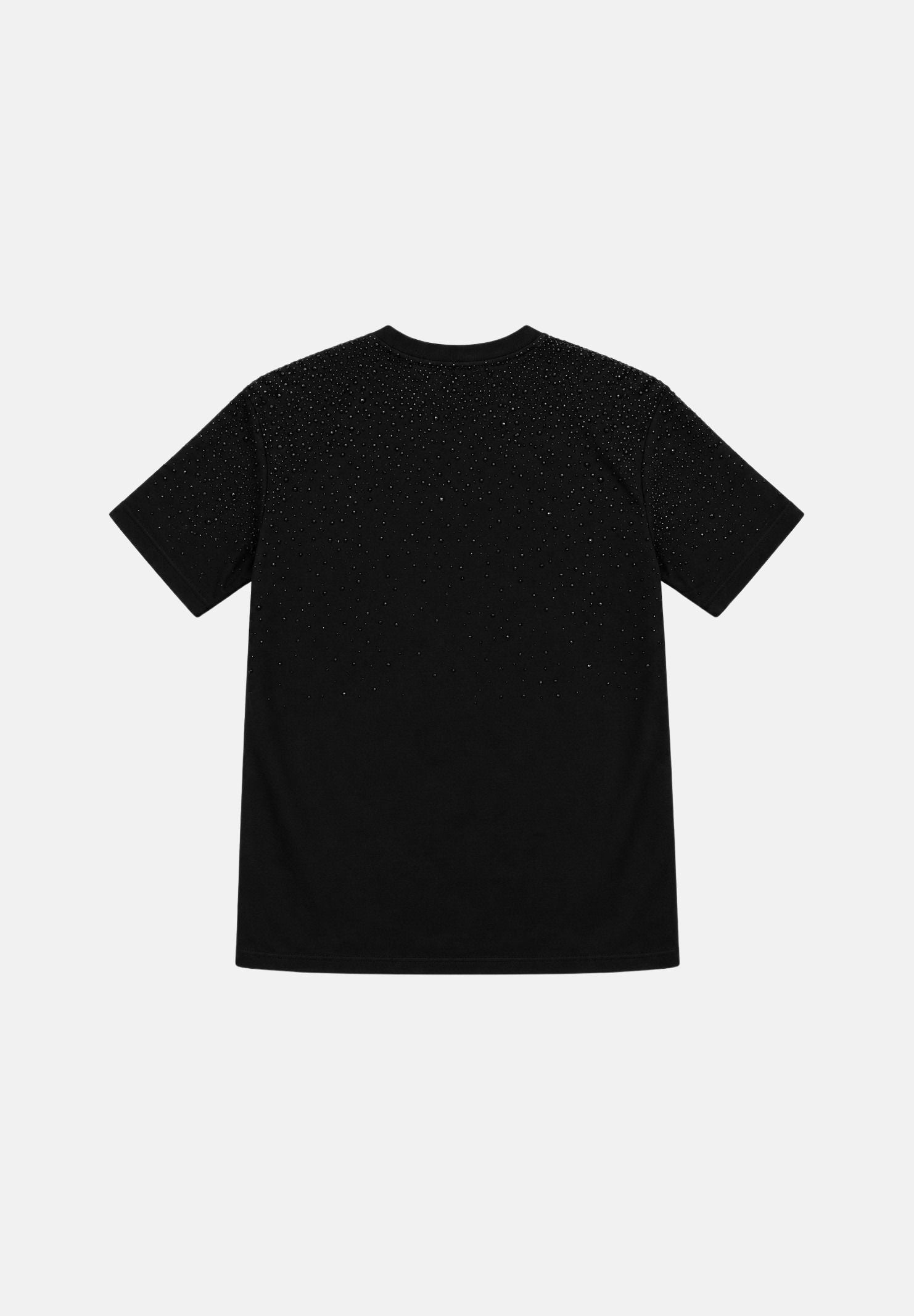 TWENTY FOURHAITCH T-shirt manica corta  BE SHADOW nera per donna con dettagli strass in rilievo A0221NER62A . TWENTY FOURHAITCH 