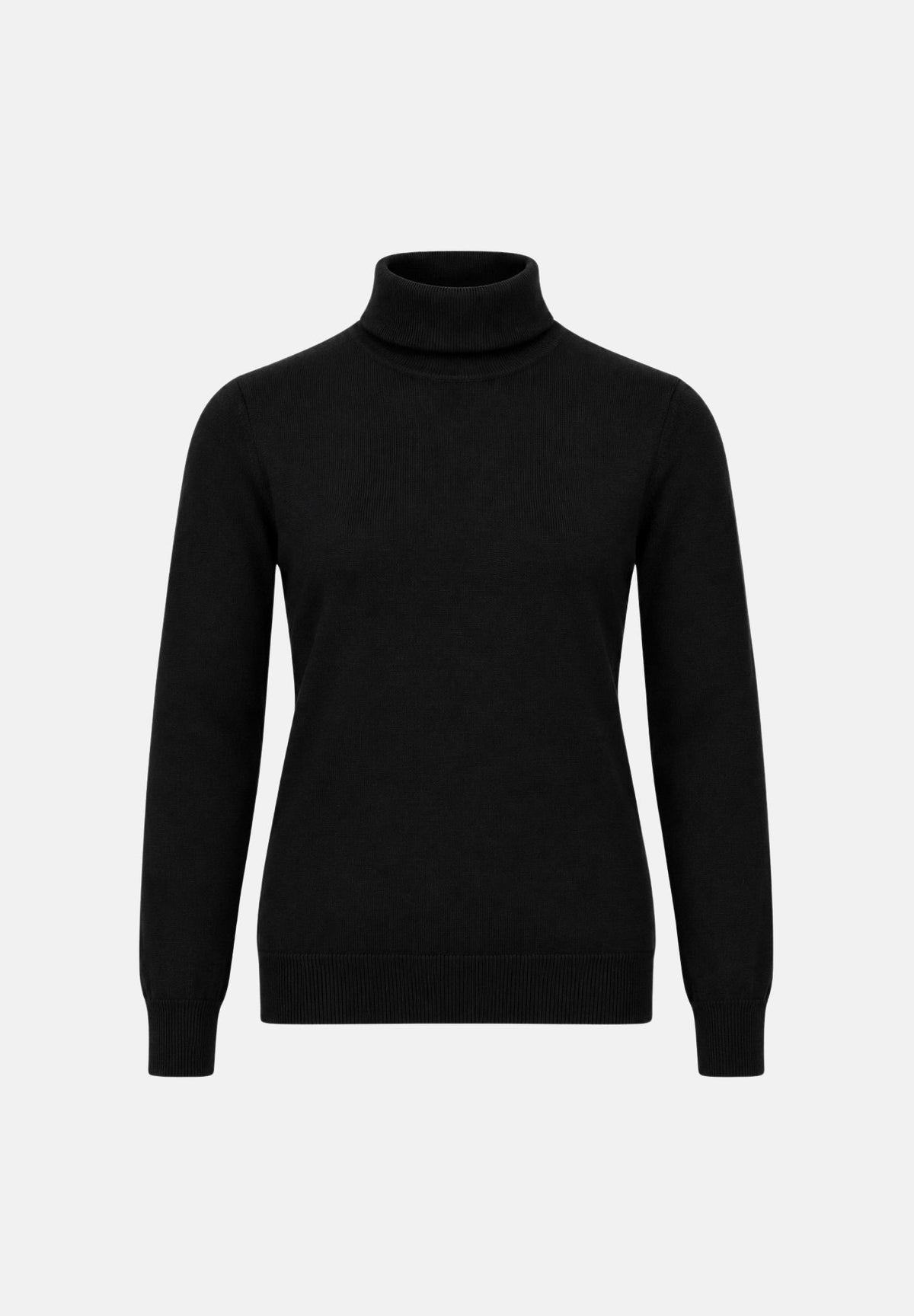VICOLO Maglia dolcevita nera da donna,  maniche lunghe e finiture a costine.<BR/> 2AC2051 A99 VICOLO 