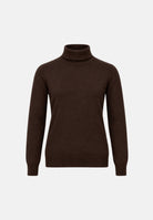 VICOLO Maglia dolcevita Moro marrone scuro da donna, con collo alto, maniche lunghe e bordi a costine.<BR/> 2AC2051 ACU68 VICOLO 