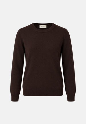 VICOLO Maglia girocollo PULL GIROCOLLO Moro marrone testa di moro scuro da donna, in morbida maglia misto viscosa, con maniche lunghe, collo, polsini e fondo rifiniti a costine. 2AC2055 ACU68 VICOLO 