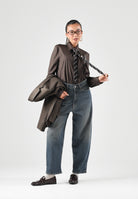 VICOLO Jeans LAILA  blu per donna con lavaggio denim e risvolto al fondo. DAC5008 ADEBL VICOLO 