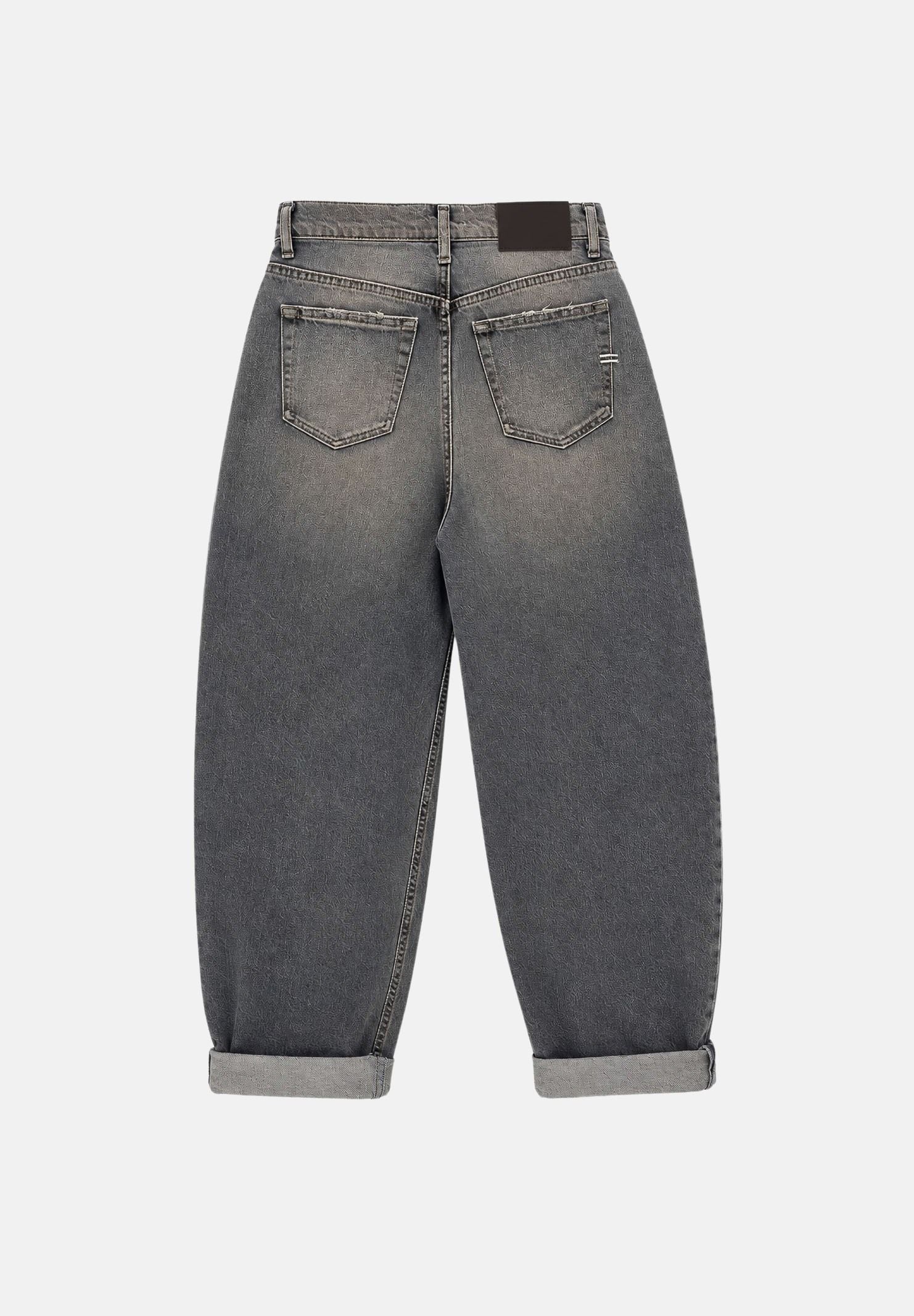 VICOLO Jeans LAILA grigio per donna con risvolto al fondo e dettagli used. DAC5013 ADEGR VICOLO 