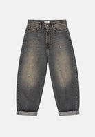 VICOLO Jeans LAILA grigio per donna con risvolto al fondo e dettagli used. DAC5013 ADEGR VICOLO 